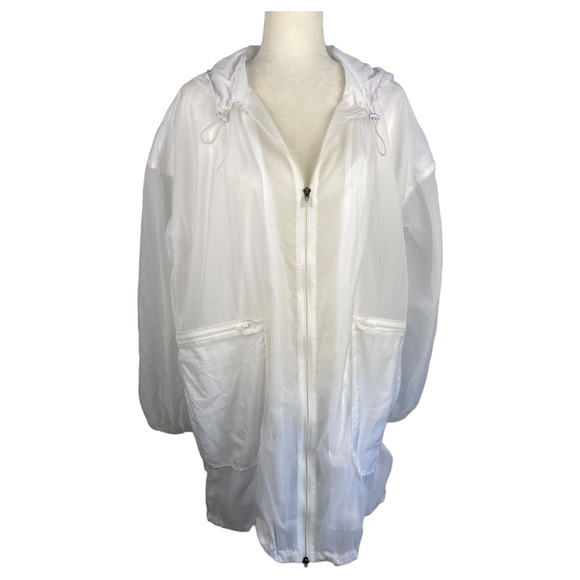 NWT Free people FP movement white lightweight anorak windbreaker long jacket XS - Picture 3 of 13